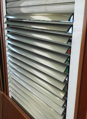 高端铝合金防盗遮阳别墅阳台庭院户外自动遥控折叠升降百叶卷帘窗