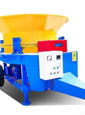 大型全自动进料圆筒粉草机牧场用秸秆草捆切碎机喂猪干草料打面机