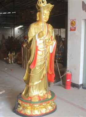好货新品上架 树脂玻璃钢神像佛像 2米1站地藏王 寺庙地藏王菩萨