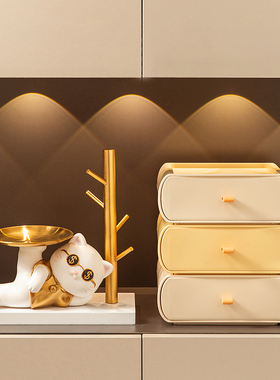 招财猫入户玄关钥匙收纳摆件家居客厅装饰品搬家礼物乔迁新居礼品