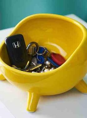 放钥匙托盘玄关进门口收纳摆件创意轻奢招财鞋柜电视柜家居装饰品