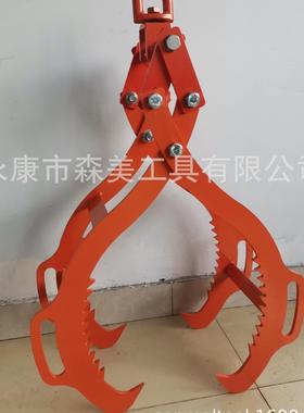 eBay热品4爪钢板重型提树器夹木钩防滑起重吊钩