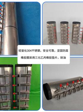 延长板式修补器搭接式单卡双卡不锈钢哈夫节管道带压堵漏加长抱箍