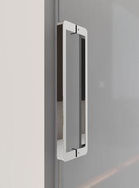 一字形极窄淋浴房不锈钢淋浴隔断门浴室干湿分离洗澡间玻璃移门