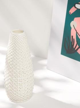 蜀门中式编制艺术陶瓷花瓶摆件客厅插花玄关展厅瓷器装饰工艺品