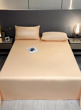 新款A类全棉单品床单简约纯色学生宿舍被单家用双人单人纯棉