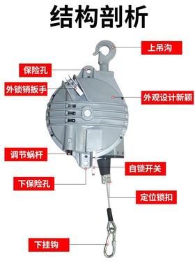 高承重塔式弹簧平衡器可加长拉力自锁塔式吊车吊钩悬挂自动自锁