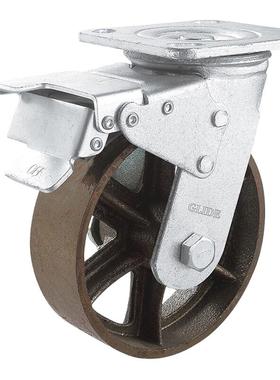 重型烤箱铸铁轮工业全铁耐高温万向轮手推车烘烤箱超重型铁轮子