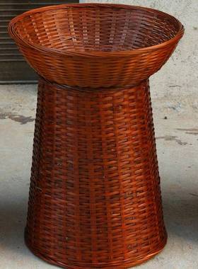 竹编织手工干货水果堆头篮水果篮展示筐超市蔬菜陈列筐收纳筐