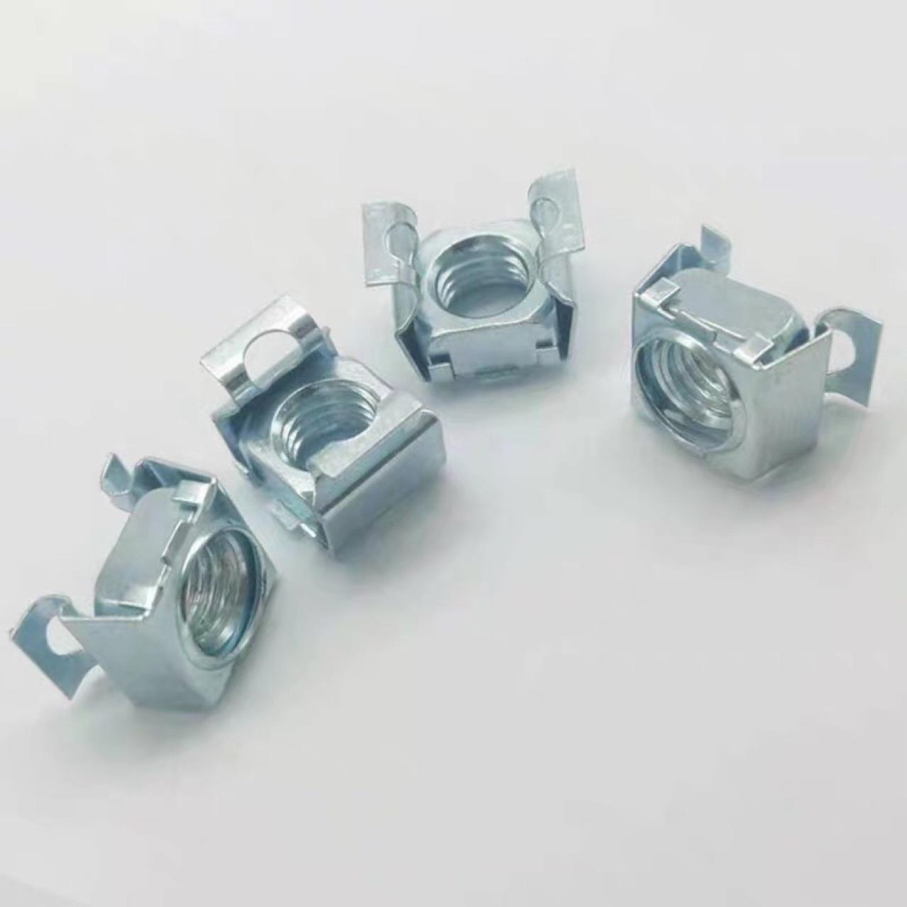 卡式螺母浮动螺母笼式机柜螺母镀锌镀镍M5M6M8M10 - 图1