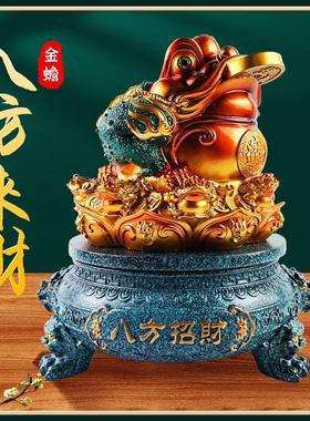 厂家直销树脂八方来财金蟾摆件办公室客厅酒柜装饰品摆件开业礼品