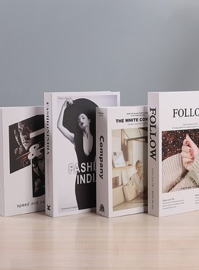 速发简约假书摆件装饰可折叠盒子机手拍书收纳盒藏照道具模型