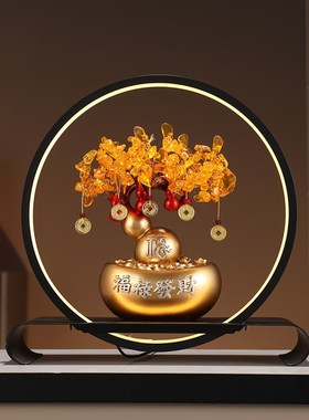 速发发财树摇钱树金元宝葫礼摆件酒柜装公室前台办饰乔迁开业芦物