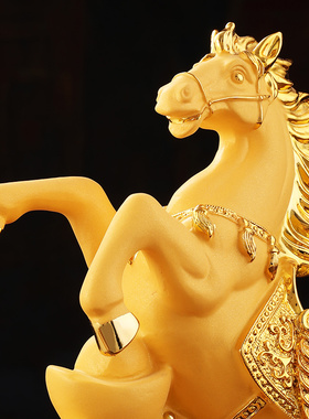 速发客马发财招装马摆件立厅酒柜办公室桌面生肖马财饰品乔迁开业