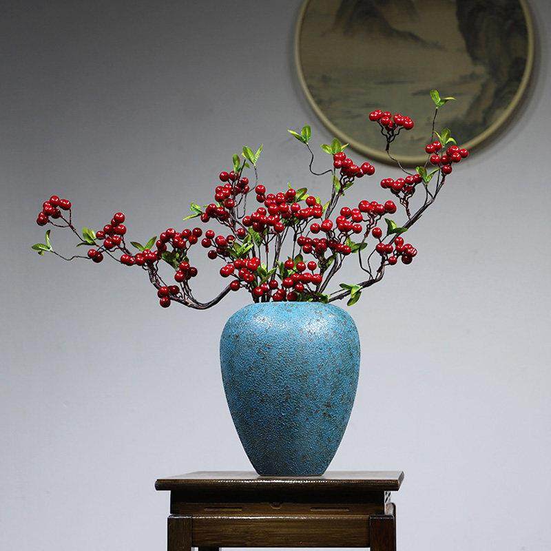 现代新中式陶瓷花瓶摆件创意客厅插花电视柜玄关禅意覆古家居装饰,淘宝优惠券,粉丝福利购,淘宝优惠卷