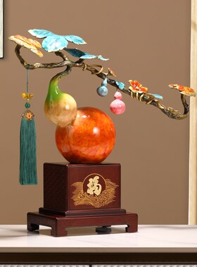 招财铜葫芦摆件平安如意家居客厅酒柜玄关财位装饰品乔迁贺寿礼品