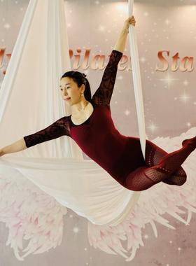 7米微弹力锦纶空中瑜伽吊床家用高空吊绳杂技表演低弹挂布瑜伽馆