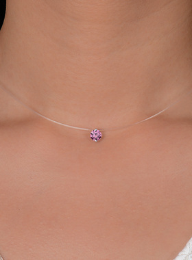 Fashion Cubic Zirconia Pendant Item Invisible Fish Line Chok