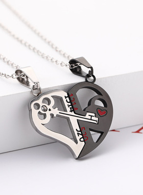 Fashion key couple pendant necklace gift accessories情侣配饰