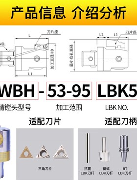 出口微调精镗刀可调式镗孔刀具数控镗头CN加工中心铣床搪刀扩孔器