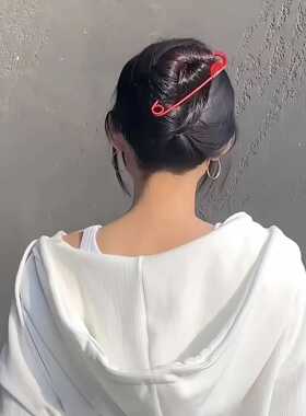 后盘发发夹韩版超大号别针发卡新款女生后脑勺盘发显眼包固定发卡