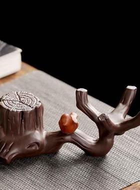 创意盖置紫砂茶宠摆件精品可养茶漏架茶壶盖托茶盘茶桌茶具小配件