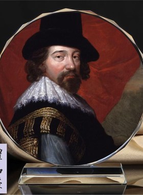 极速世界名人培根/弗洛伊德/康德/笛卡尔纪念珍藏品画像水晶摆件