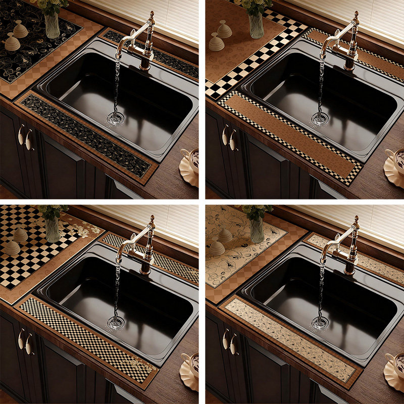 中古风水龙头洗手台水池吸水垫水槽边缘沥水垫厨房洗漱台面挡水条,淘宝优惠券,粉丝福利购,淘宝优惠卷