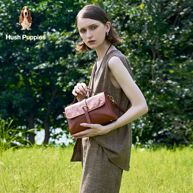 【新年礼物】暇步士植鞣牛皮手提包女邮差包大容量通勤单肩斜挎包,淘宝优惠券,粉丝福利购,淘宝优惠卷