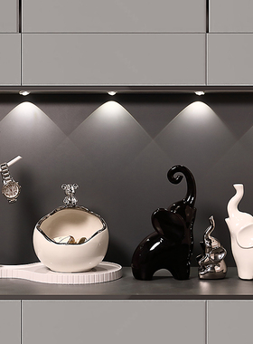 轻奢小熊钥匙收纳玄关摆件入户鞋柜客厅电视柜家居装饰品乔迁礼物