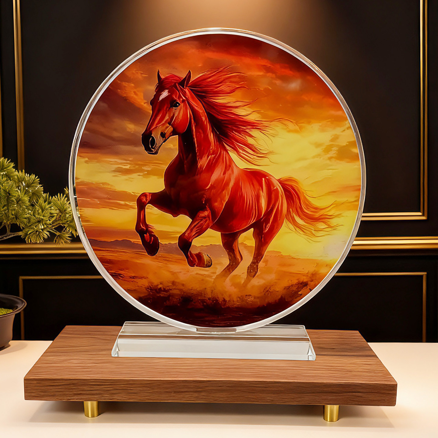 内雕水晶马摆件马到成功招财客厅酒柜装饰办公室摆台开业乔迁礼物,淘宝优惠券,粉丝福利购,淘宝优惠卷