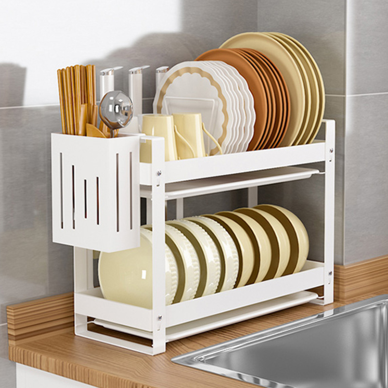 厨房沥水架水槽边不锈钢洗碗槽碗碟碗筷碗盘小型放碗架窄款置物架 - 图0