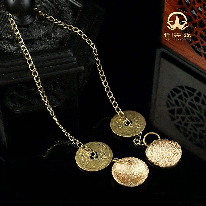 求签摇卦圣杯灵卦贡杯茭卦纯铜道家法器桃木卦圣桃木杯纯铜打贝壳,淘宝优惠券,粉丝福利购,淘宝优惠卷