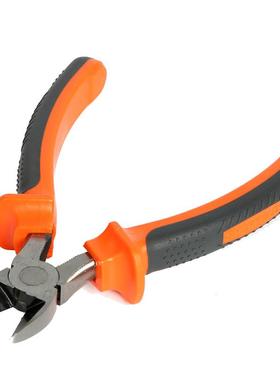 S044001老虎钳钢丝钳6寸8寸尖嘴钳沾塑手柄斜嘴钳斜口钳钳子