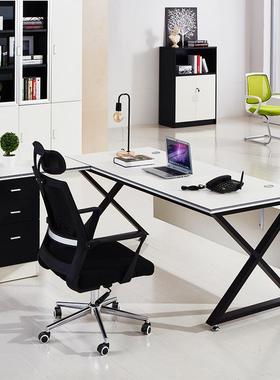 深圳老板桌办公钢架桌现代主管桌椅办公家具大班台经理桌总裁经理