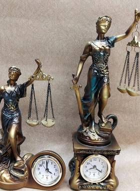 ZB-170z件天平女神钟表摆件家具酒吧装饰摆列仿铜系树脂工青艺品