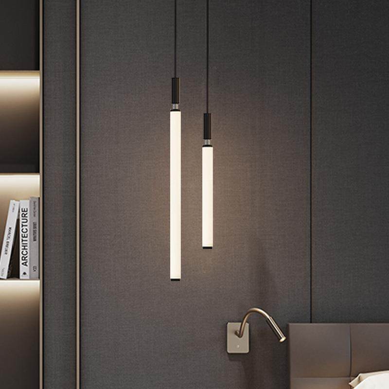 北欧极简竖款设计师酒店售楼部客厅背景墙卧室床头柜前台楼梯吊灯,淘宝优惠券,粉丝福利购,淘宝优惠卷