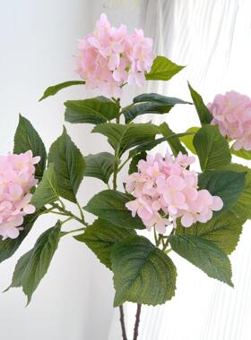 仿真2叉绣球花枝家居装饰假花束婚庆路引花艺造景插花厂家