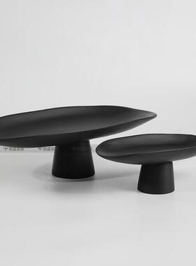 水果盘轻奢高档客厅茶几托盘高脚艺术展示盘软装高级感摆件装饰品