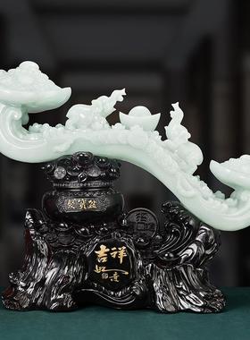 玉如意摆件大号创意玄关装饰工艺礼品摆饰中式客厅乔迁新居礼品搬