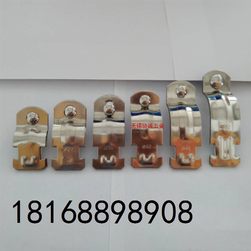 304不锈钢C型钢管夹 抛光P型管卡管道固定夹金属管束卡箍管箍 - 图1