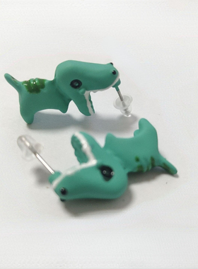 极速Cute Animal Bite Earring Dinosaur Suitable For Women Car