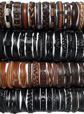 极速50PCS/set Wholesale Lots Bulk Random Punk Men's Leat