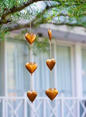 金属金色爱心挂饰情人节爱情表白场景装饰悬挂性装饰品母亲节挂件