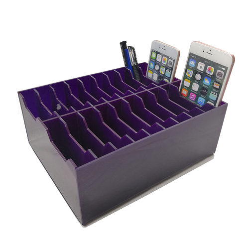 手机收纳盒睫毛桌面盒子多格钢化膜收纳架储物盒收纳放置盒存放盒 - 图2