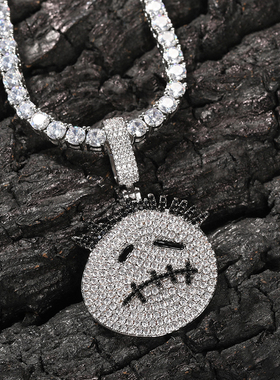 头像小挂件满高街嘻哈项链钻吊坠配饰欧美卡通锆石刺头男潮牌珠宝