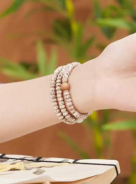 Natural Star Moon Bodhi 6 * 4mm Handchain Multi Loop Women