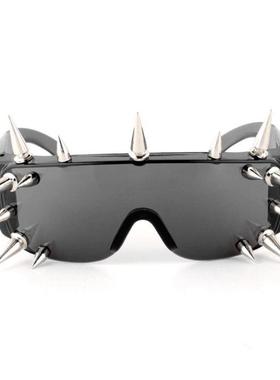 极速墨镜个性眼镜欧美太阳潮男女爱心潮流时尚铆钉道具前卫搞怪拍