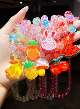 儿童发光项链戒指耳环手链套装公主小女孩宝宝可爱首饰装饰品玩