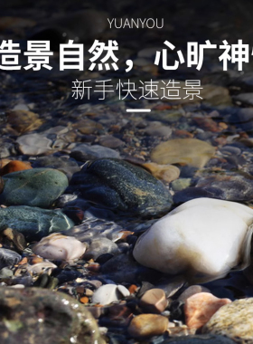 溪流石原生鱼缸造景底砂免洗天然溪流沙南美水草缸龟缸电龙鱼底沙